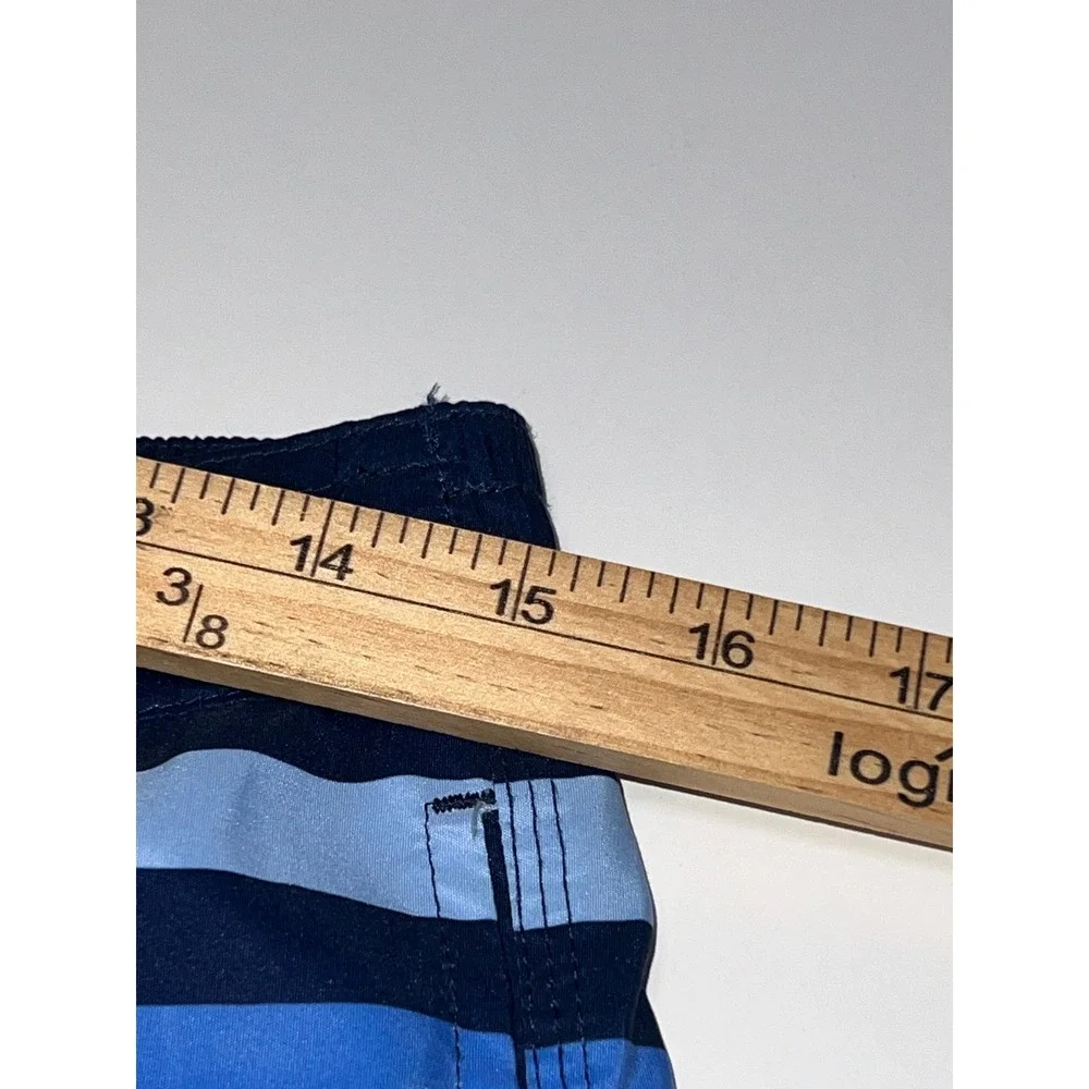 Polo Ralph Lauren Board Shorts Mens S Blue Striped Pony Logo Swim Trunks Preppy